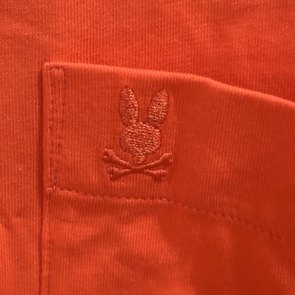 NWT Psycho Bunny Shirt 4XLT Mens Bonnie Pocket Tee Hot Coral Orange Pima Cotton